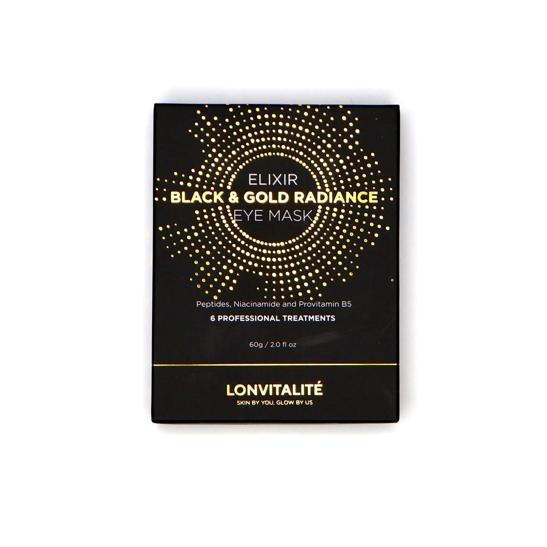Lonvitalite Restore Elixir Black &amp; Gold Radiance Eye Masks – 6 Pack