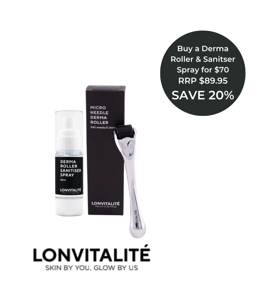 Lonvitalite Microneedling Derma Roller &amp; Sanitising Spray Bundle