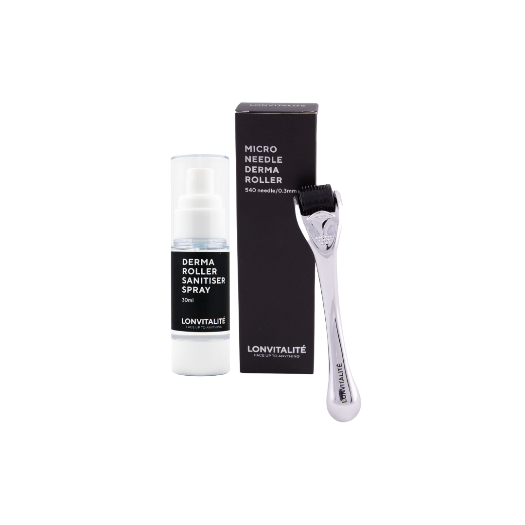 Lonvitalite Microneedling Derma Roller &amp; Sanitising Spray Bundle